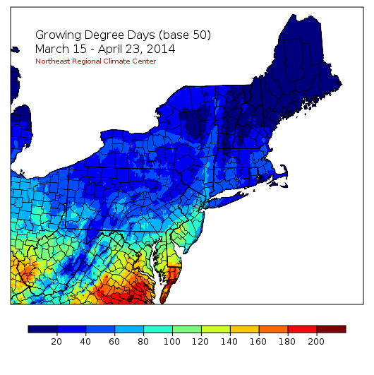 gdd since march 15