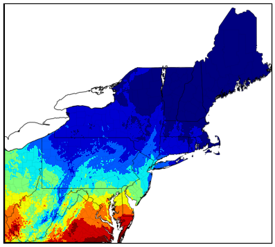Northeast gdd accumulation map