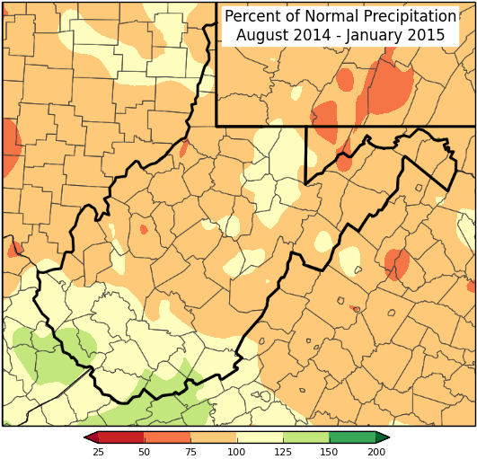 Last Six Months Percent of Normal Last Six Months Percent of Normal