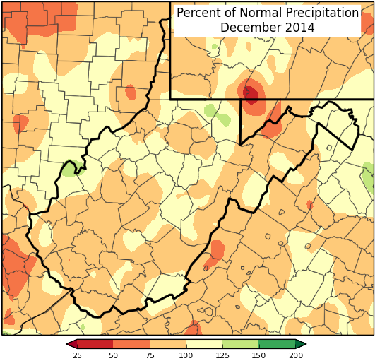 Monthly Percent of Normal Monthly Percent of Normal