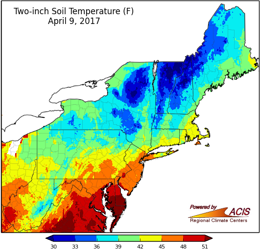 soil temp map