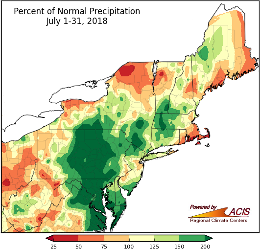 July precip map