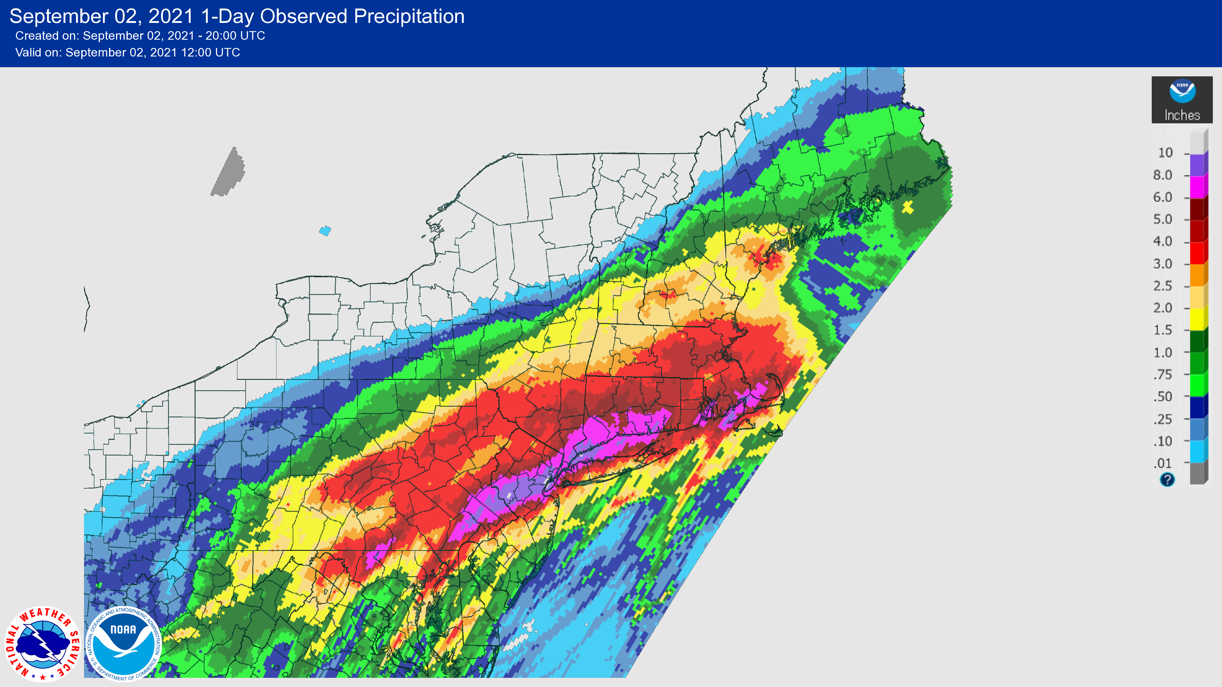 Ida rain map