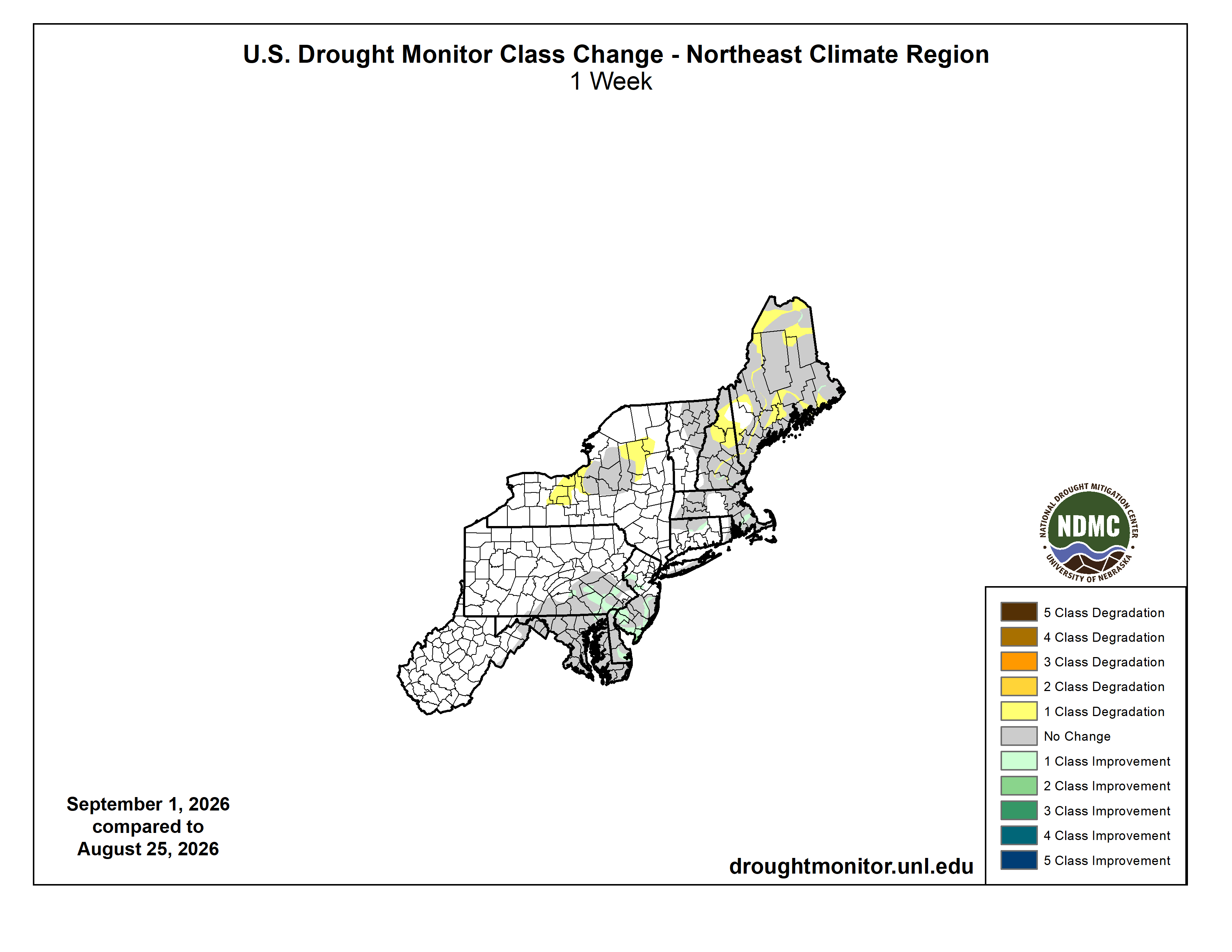 USDM change map