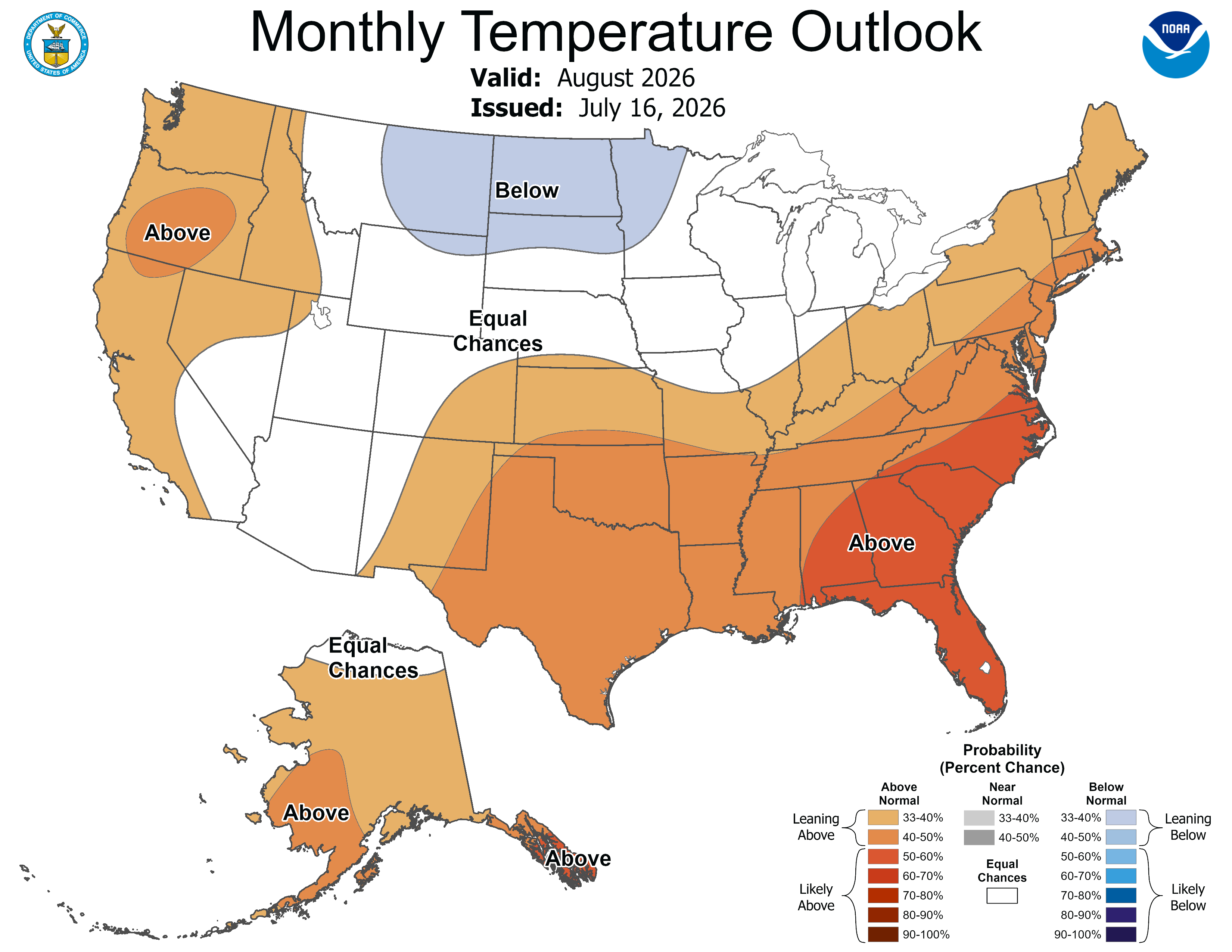 temp outlook map