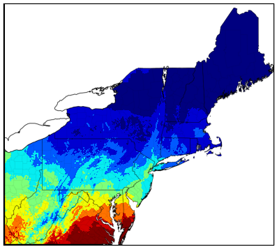 Northeast gdd accumulation map