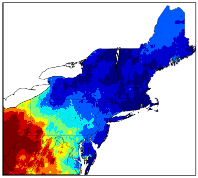 Northeast gdd difference map