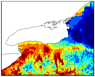 Western NY gdd accumulation map