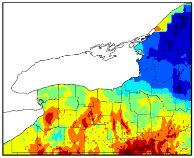 Western NY gdd difference map