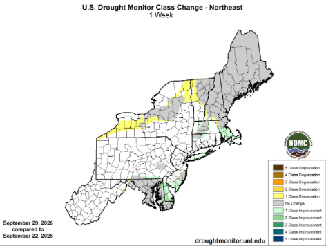 Drought Monitor change map