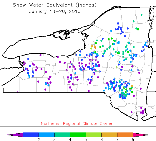 jan 18-20 snow survey map