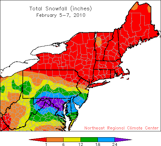 feb 5-7 snow map