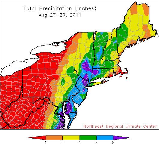 irene station precip map