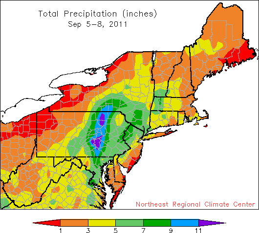 lee station precip map