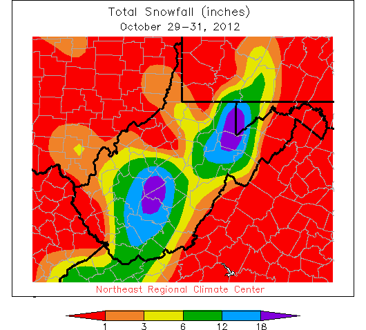 sandy snow map