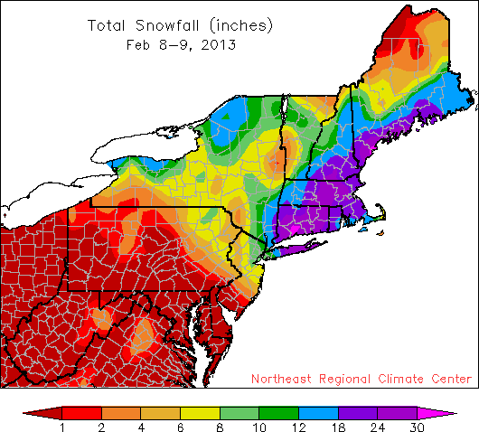 feb storm snow map