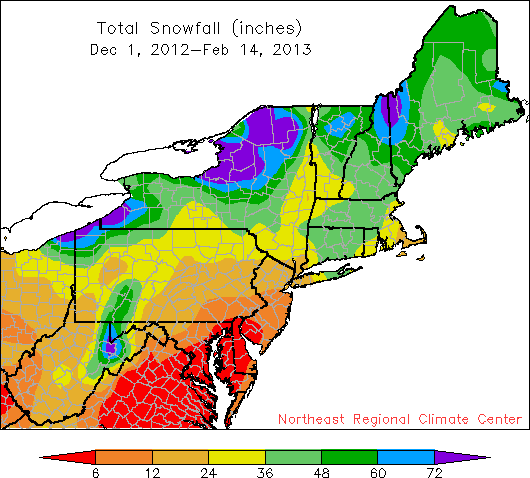 end winter snow map