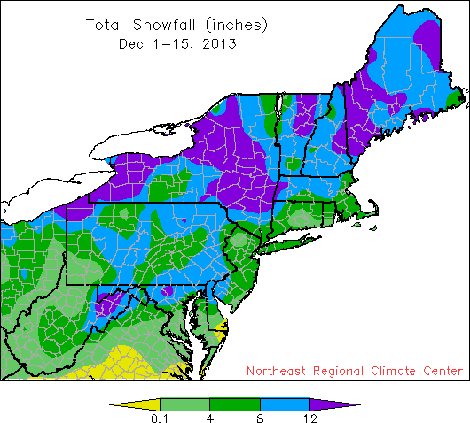 mid-Dec snow map