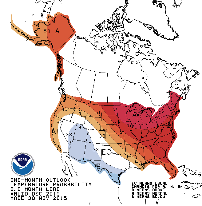 dec temp outlook