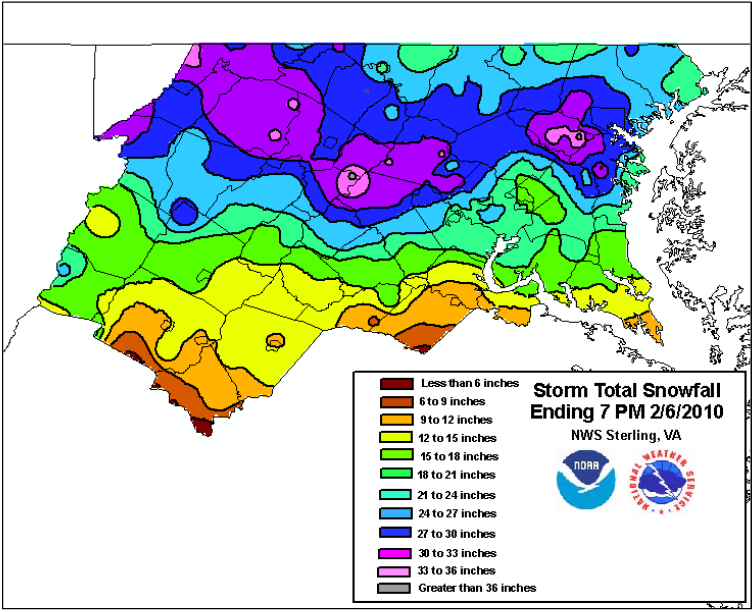 2010 snow map