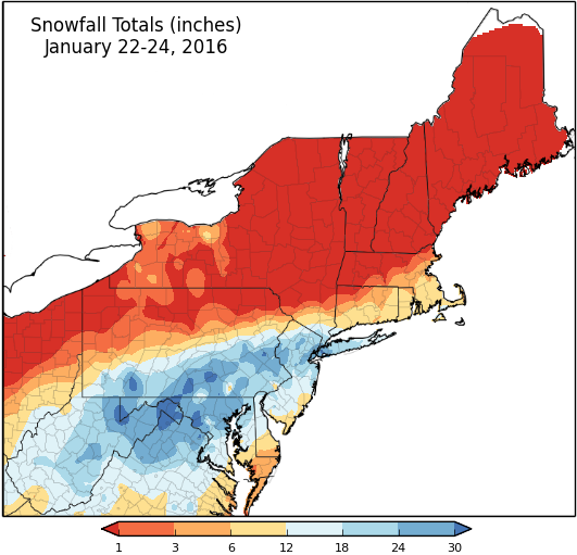 Storm totals