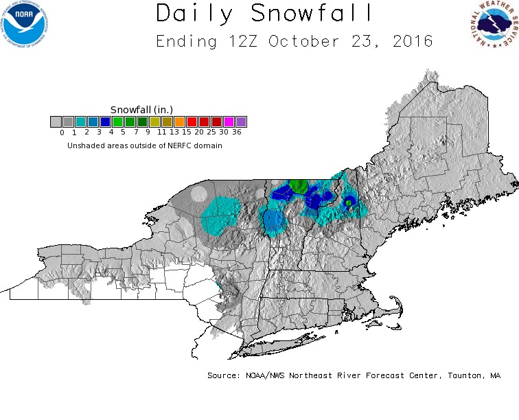 Oct 23 snowfall map