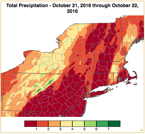 Oct 21-22 rainfall map