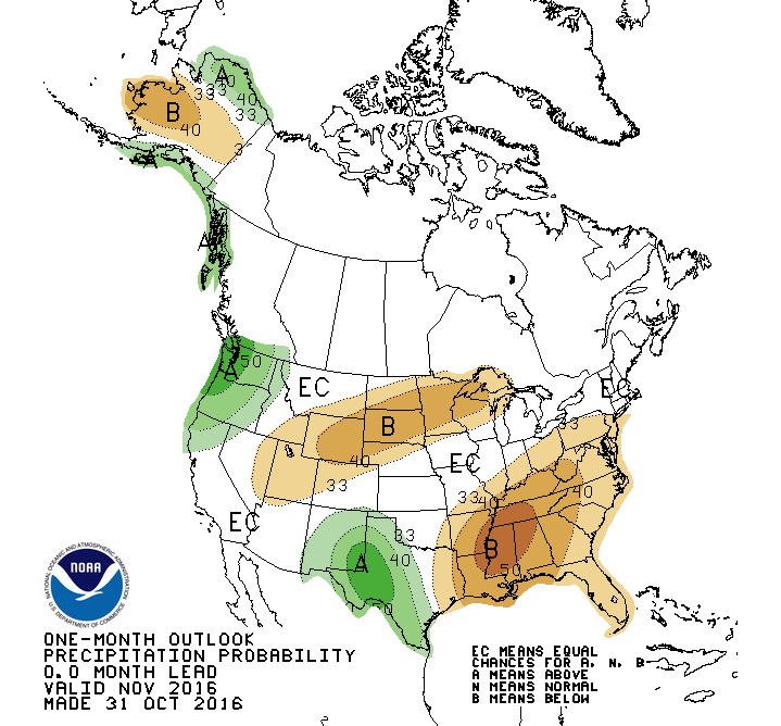 nov precip outlook map