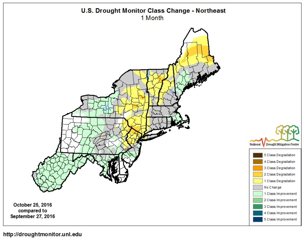 USDM 4-week change map