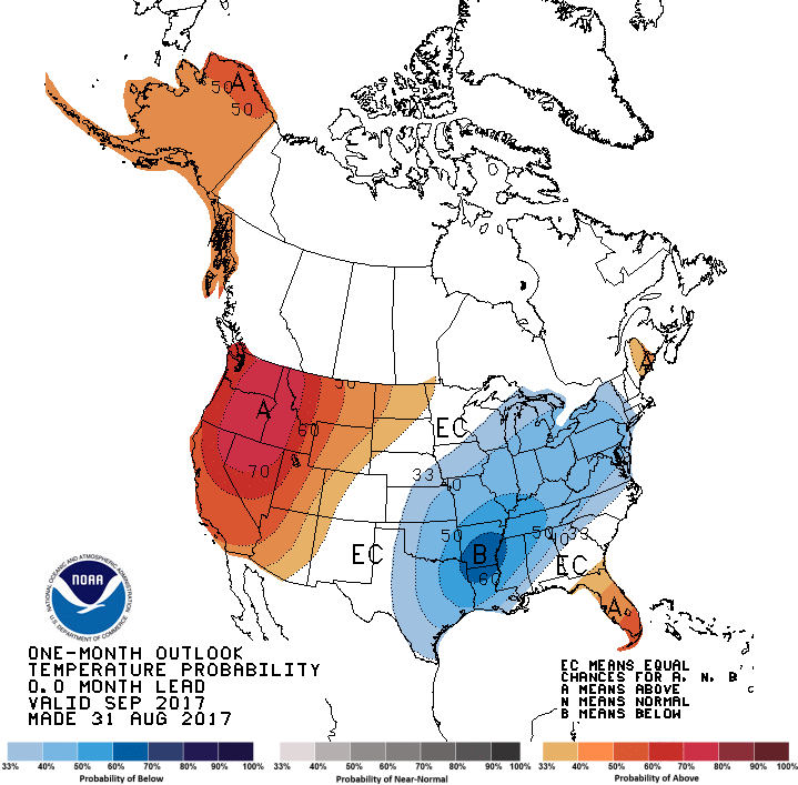 sep temp outlook map