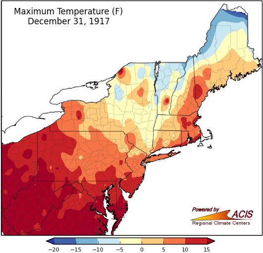 1917 NYE Temperatures