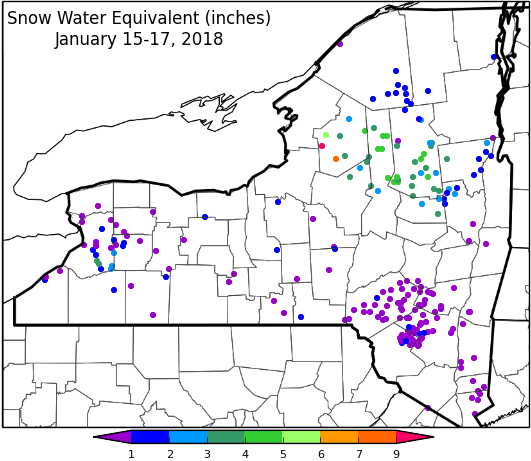 Jan 15-17 snow survey map