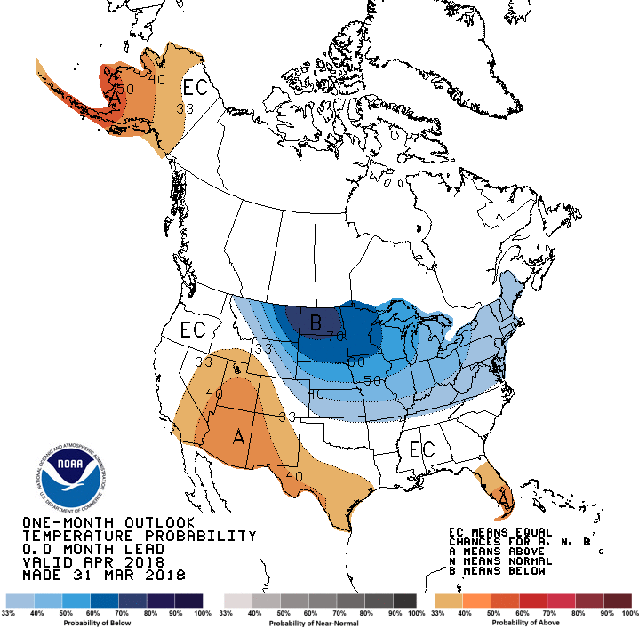 apr temp outlook map