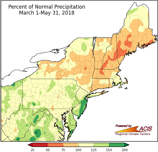 Spring precip map