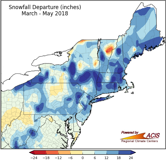 Spring snow map