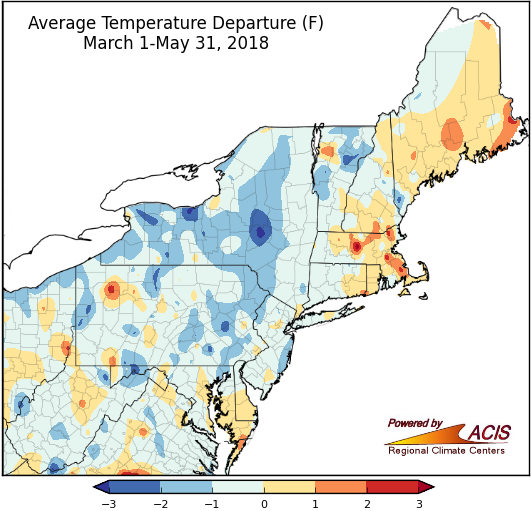 Spring temp map