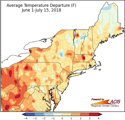 Summer temp map