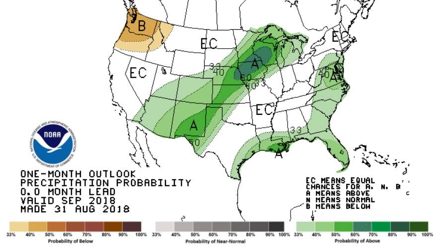 CPC precip outlook map