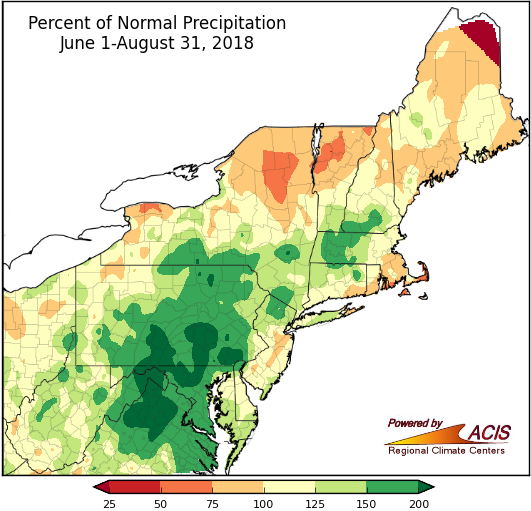 Summer precip map