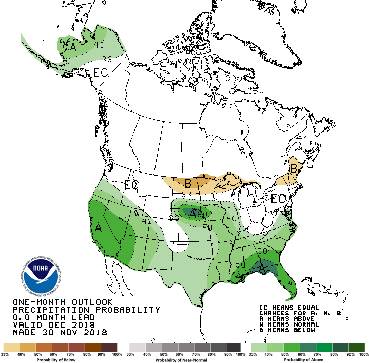 dec precip outlook map