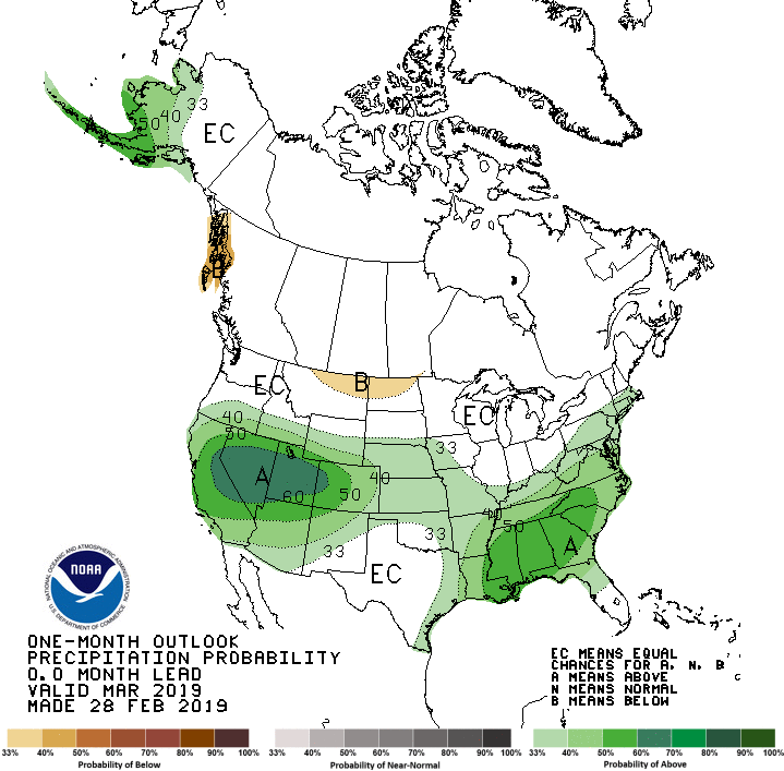 March precip map