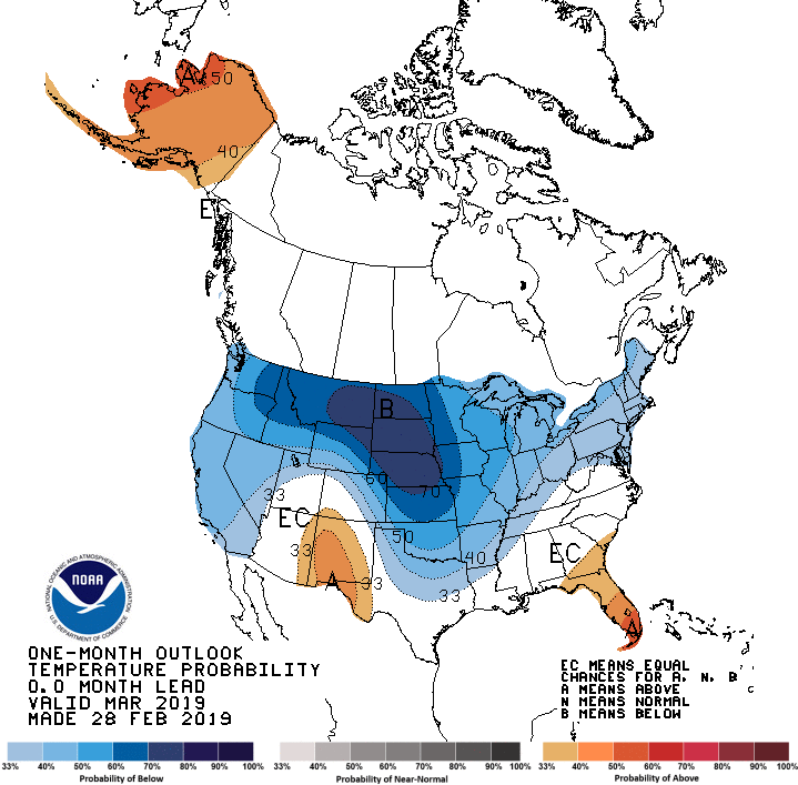 March temp map