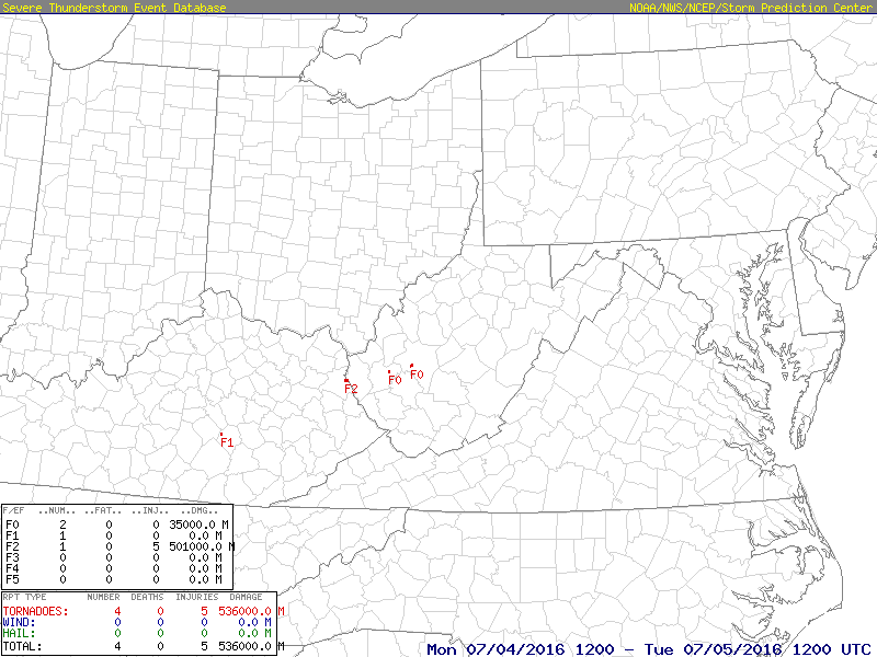 wv tornado map