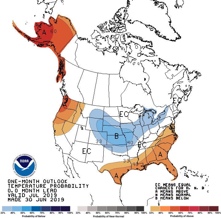 June temp outlook map