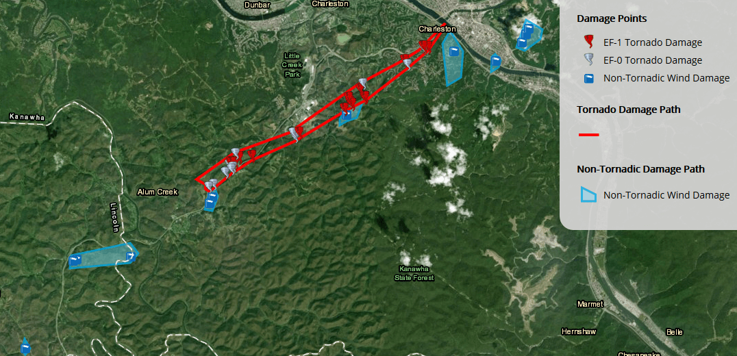 tornado track map