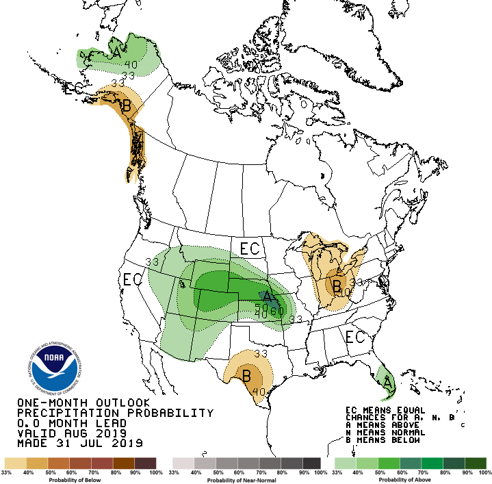 aug precip outlook map