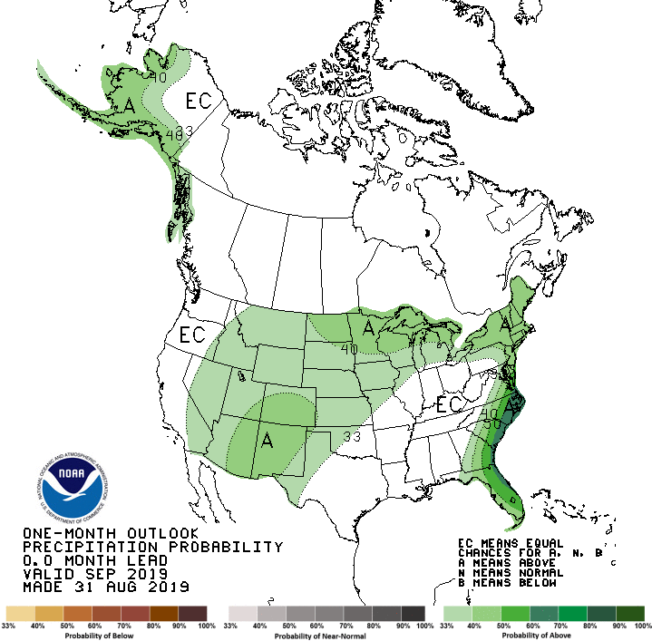 sep precip outlook map