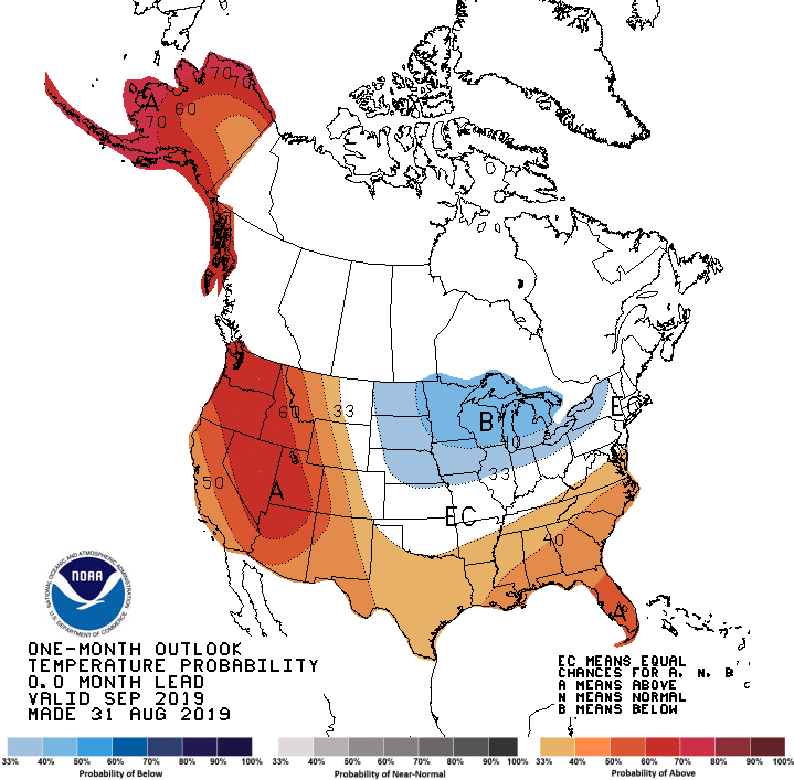 sep temp outlook map