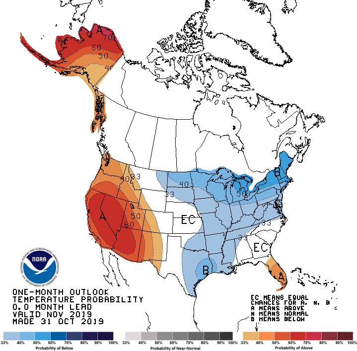 nov temp outlook map