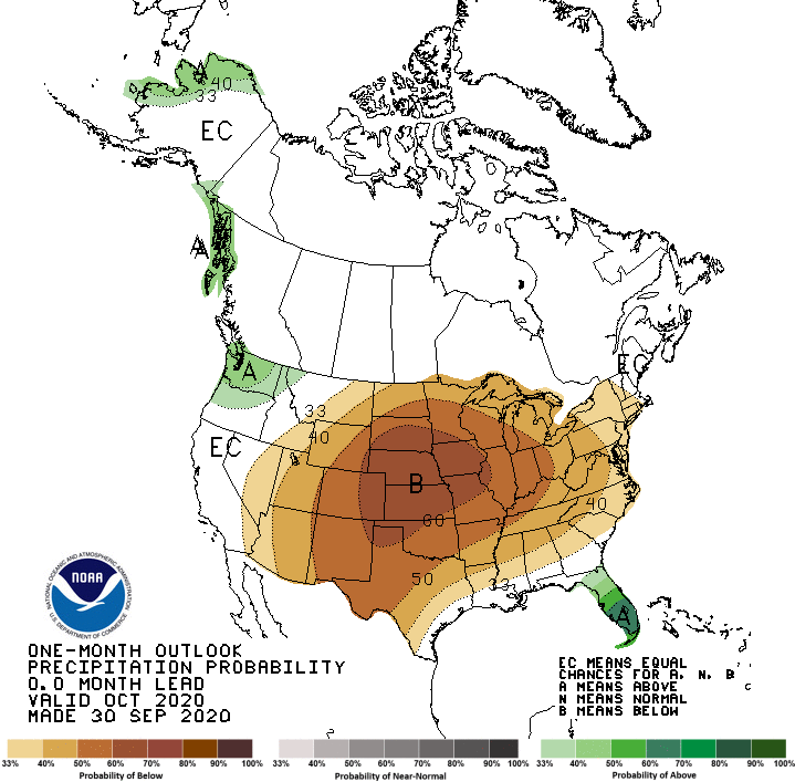 Oct precip outlook map